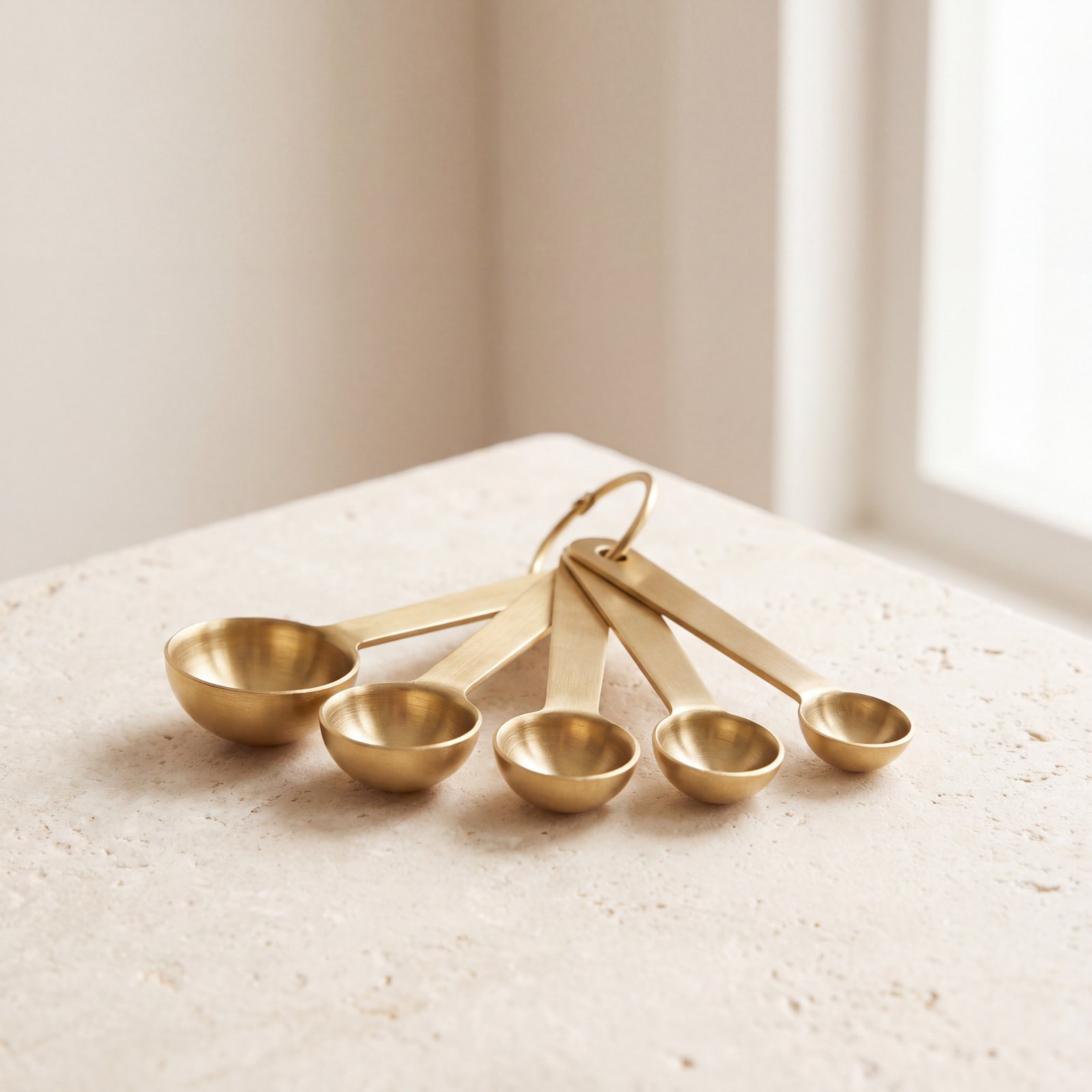Brass Measuring Spoons — Set of 5